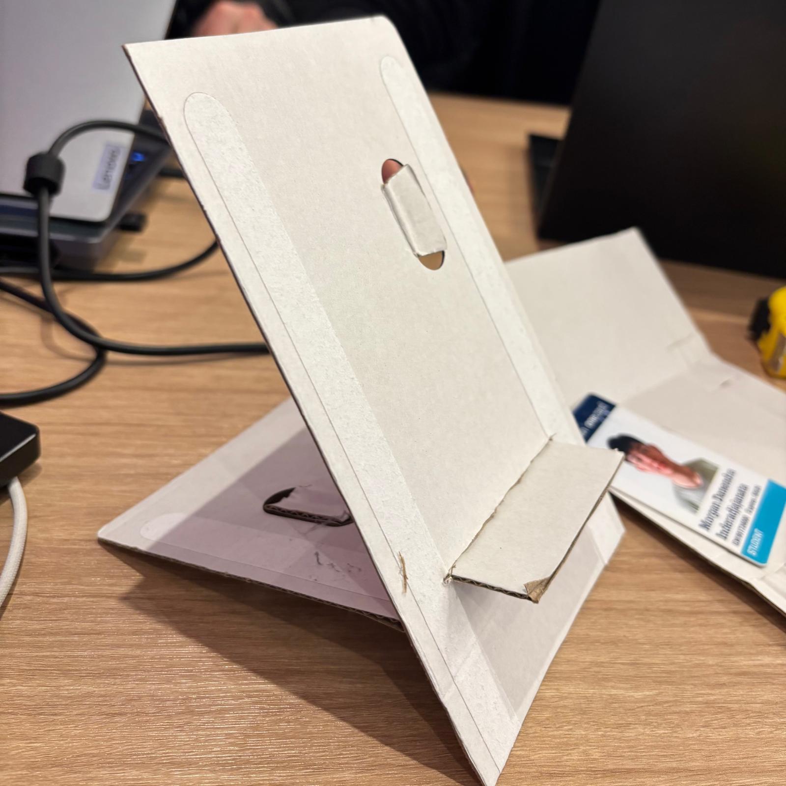 Our own try at making a phone stand - iteration 1